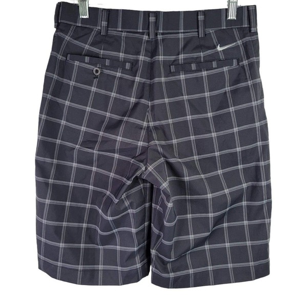 Nike Shorts Mens 30 Plaid Dri Fit Golf Chino Standard Fit Lightweight Zip Tech - Picture 3 of 10
